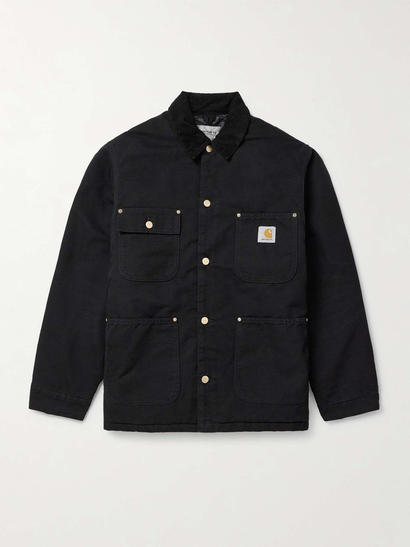Corduroy-Trimmed Organic Cotton-Canvas Chore Jacket - 1