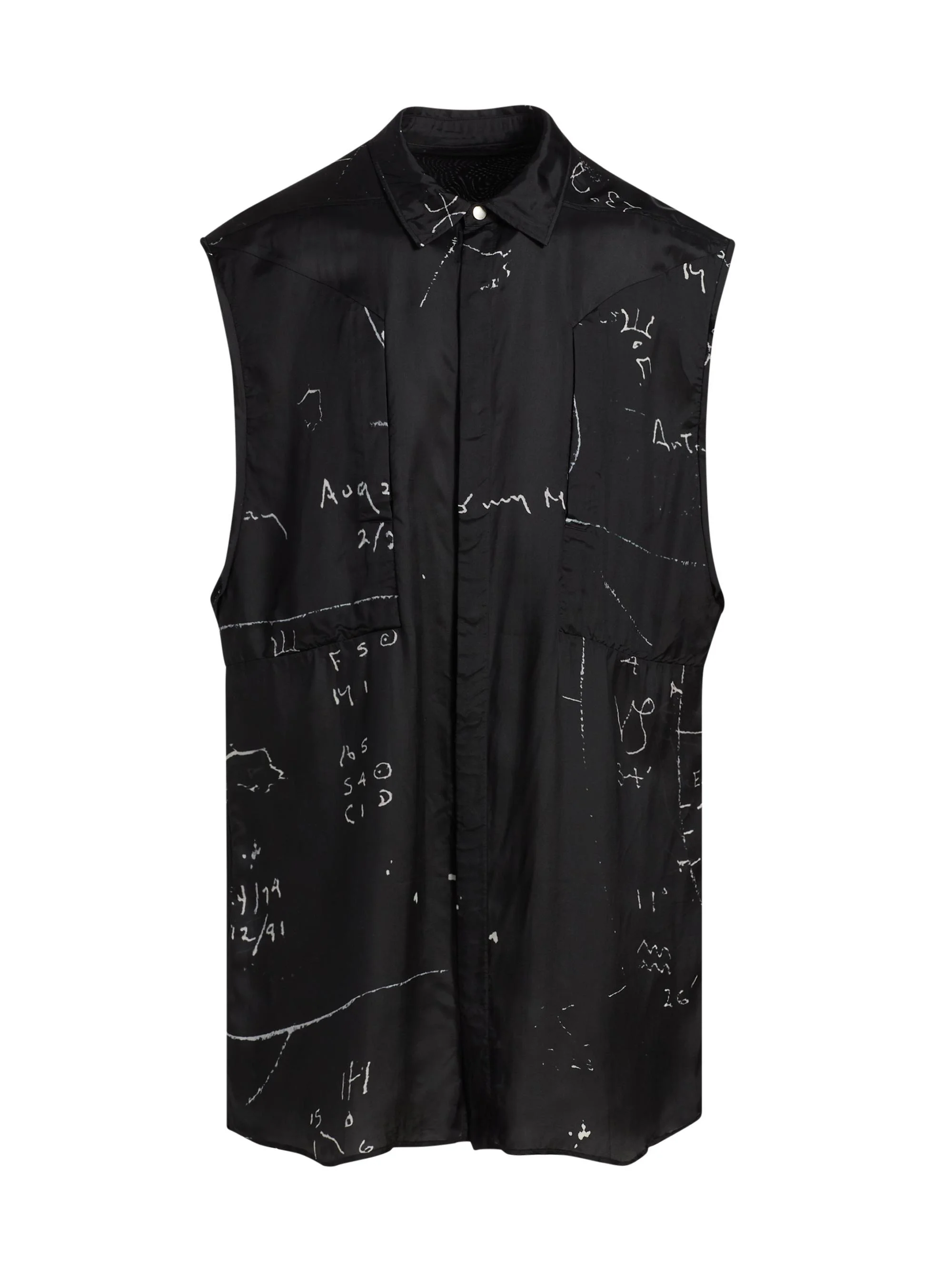Men's Camicia Senza Abstract Vest - Black Milk - 1