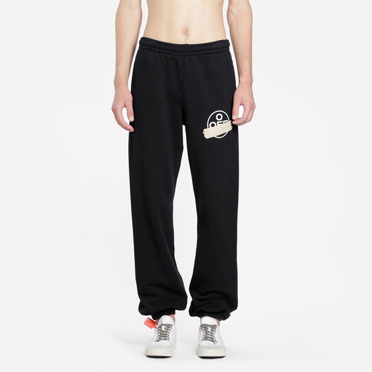 Off-White Cotton Mens Logo Loose Stripe Sweatpants Tape OMCH020R20E300021048 - 3