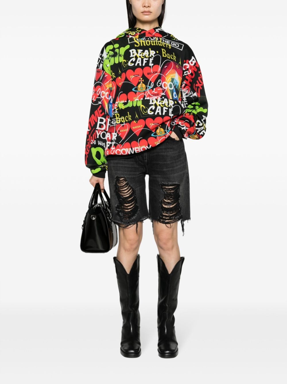 Orb graphic-print jersey hoodie - 3