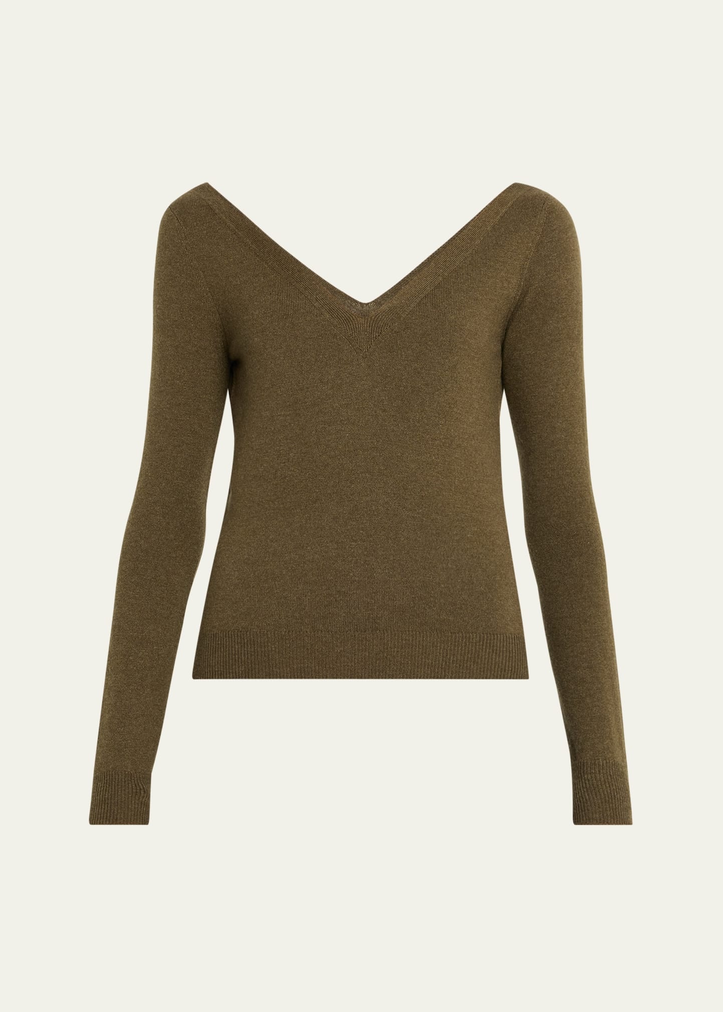 V-Neck Cashmere Sweater - 1