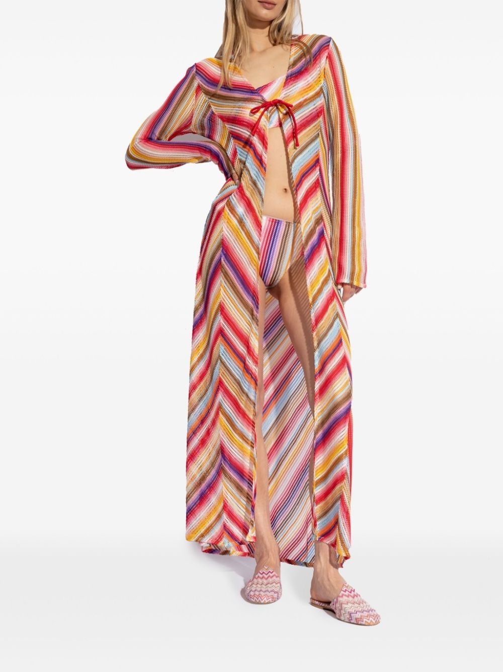 zigzag-woven flat mules - 6
