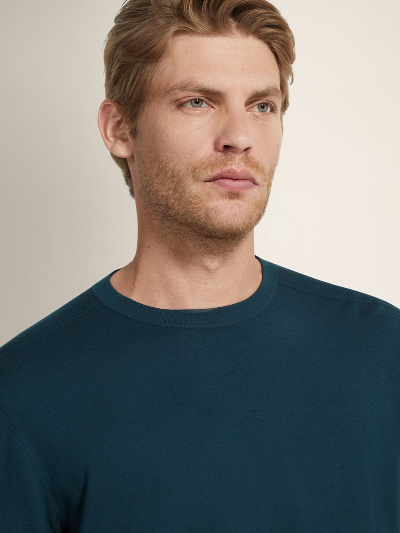 ZEGNA DARK GREEN VELLUS AUREUM CREWNECK outlook