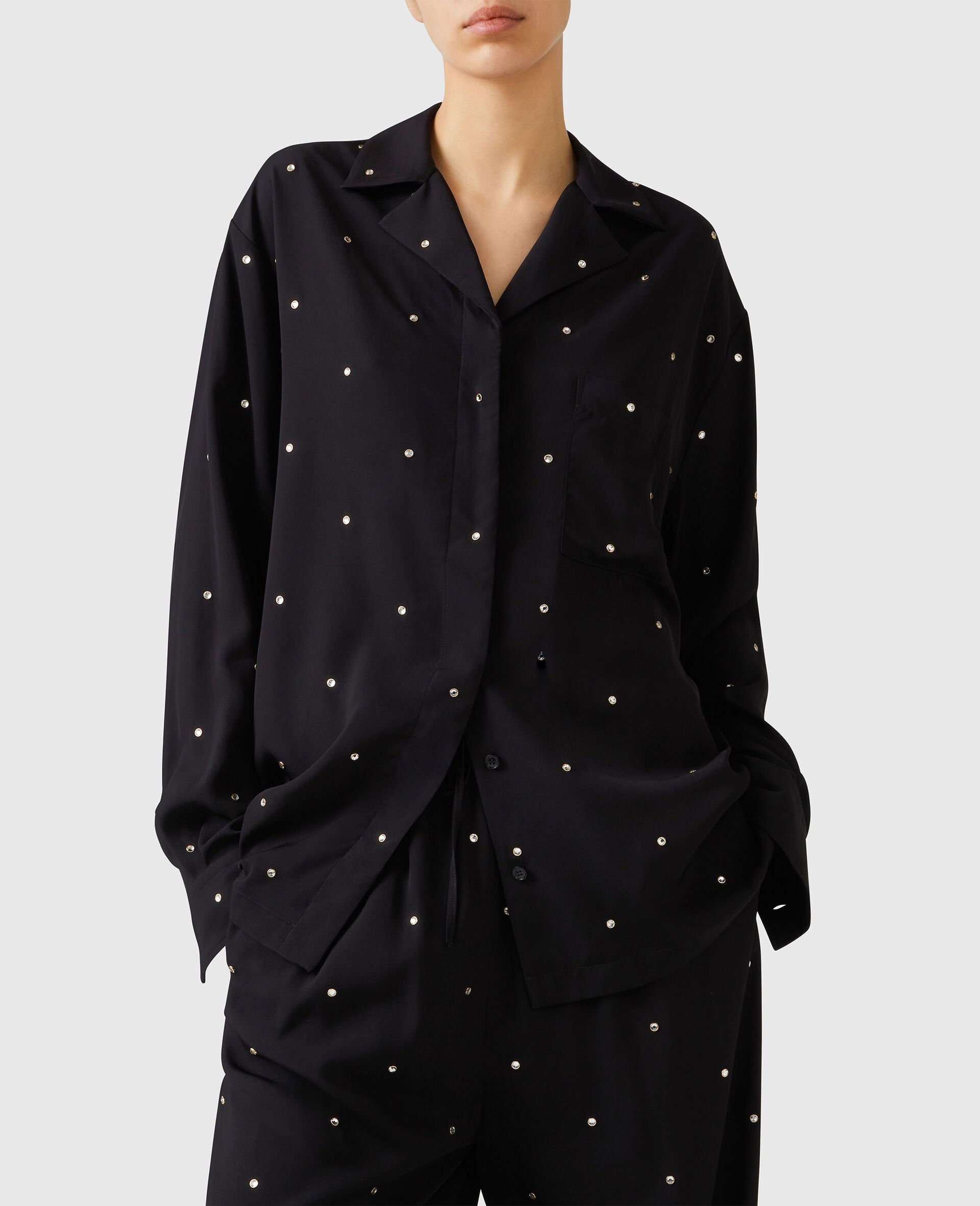 Lead-Free Crystal Oversized Shirt - 2