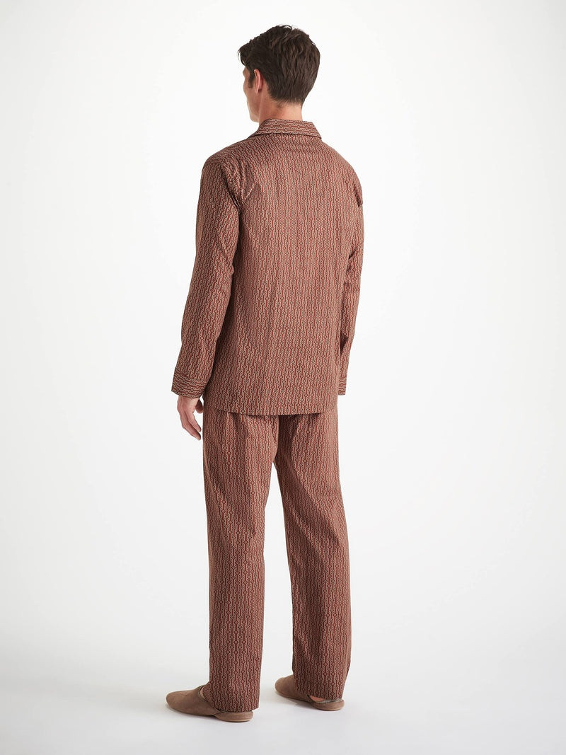 Men's Pajamas Cotton Batiste Red Rope Print 6