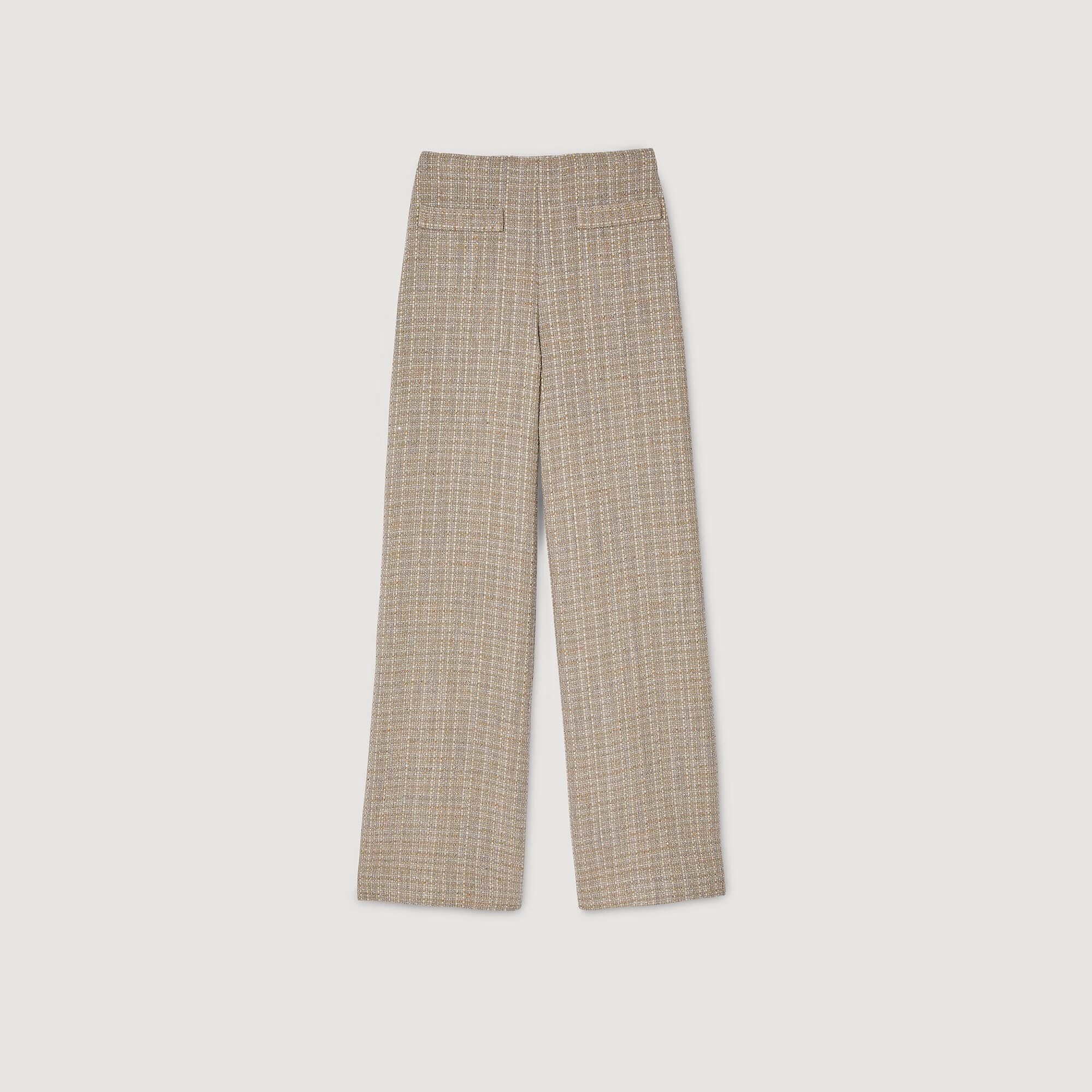 STRAIGHT-LEG TWEED TROUSERS - 1
