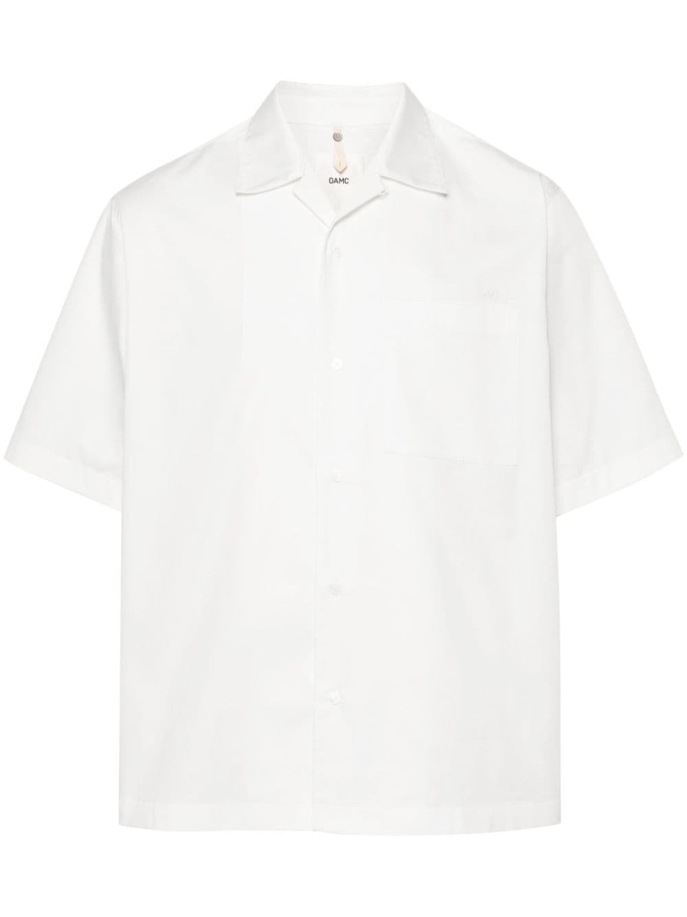 graphic-patch poplin shirt - 1