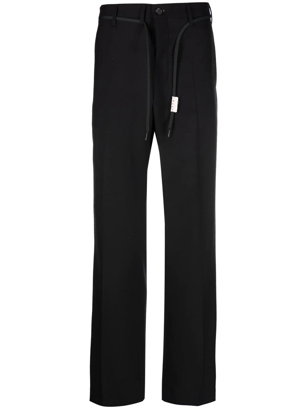 drawstring straight trousers - 1