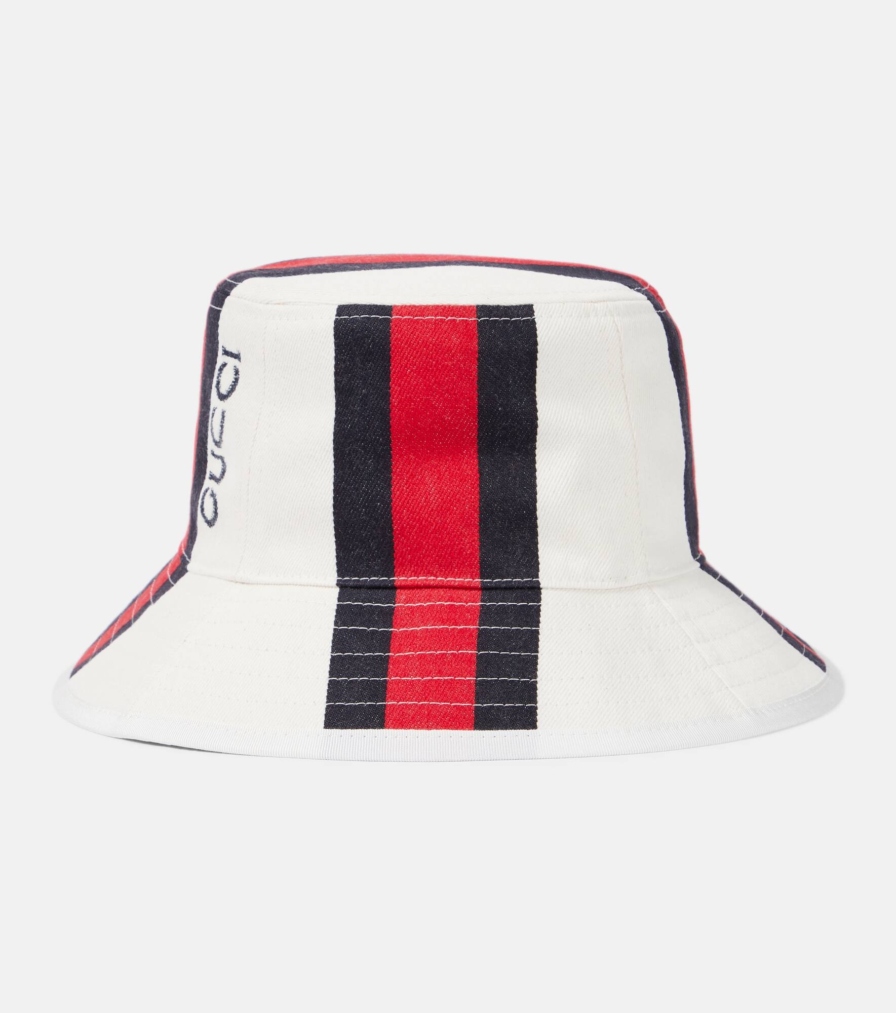 Logo cotton canvas bucket hat - 1