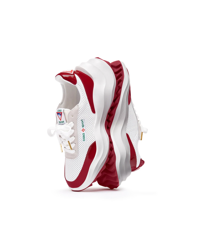 Mens Atlantis White & Haute Red Sneaker 3