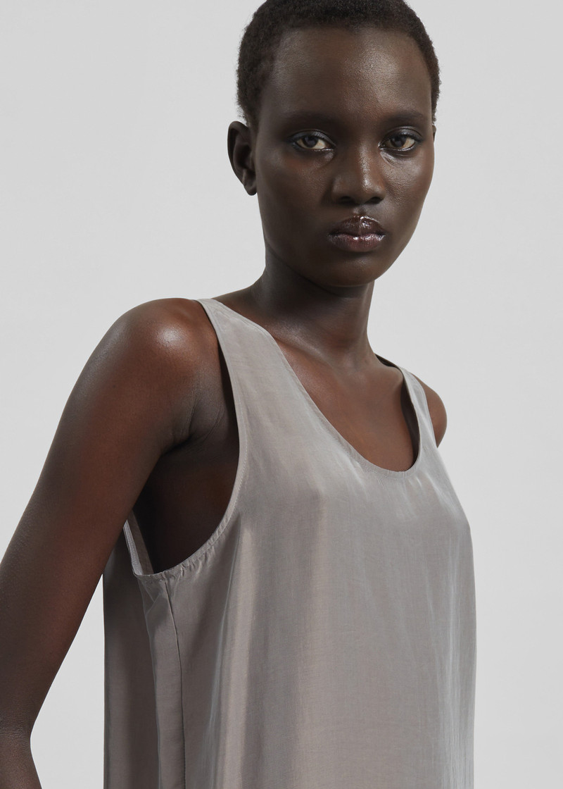 Nivee Lustrous Boxy Tank - Dark Taupe 8
