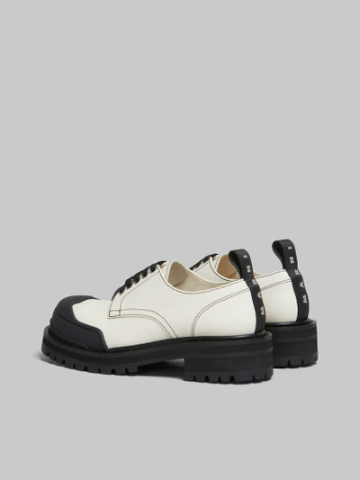 Marni WHITE LEATHER DADA ARMY DERBY SHOE outlook