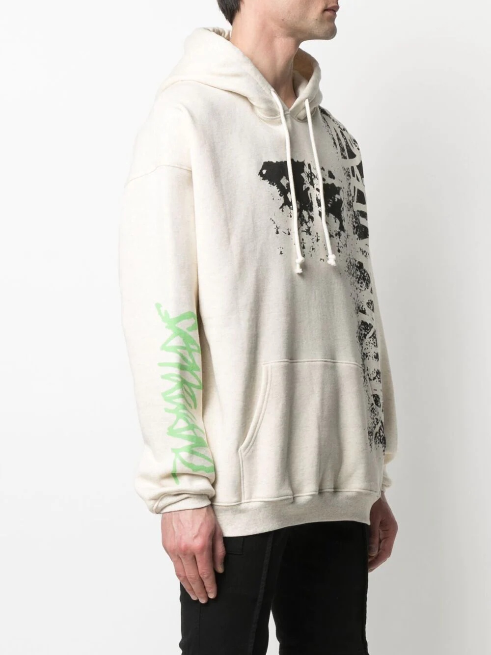 graphic-print cotton hoodie - 3