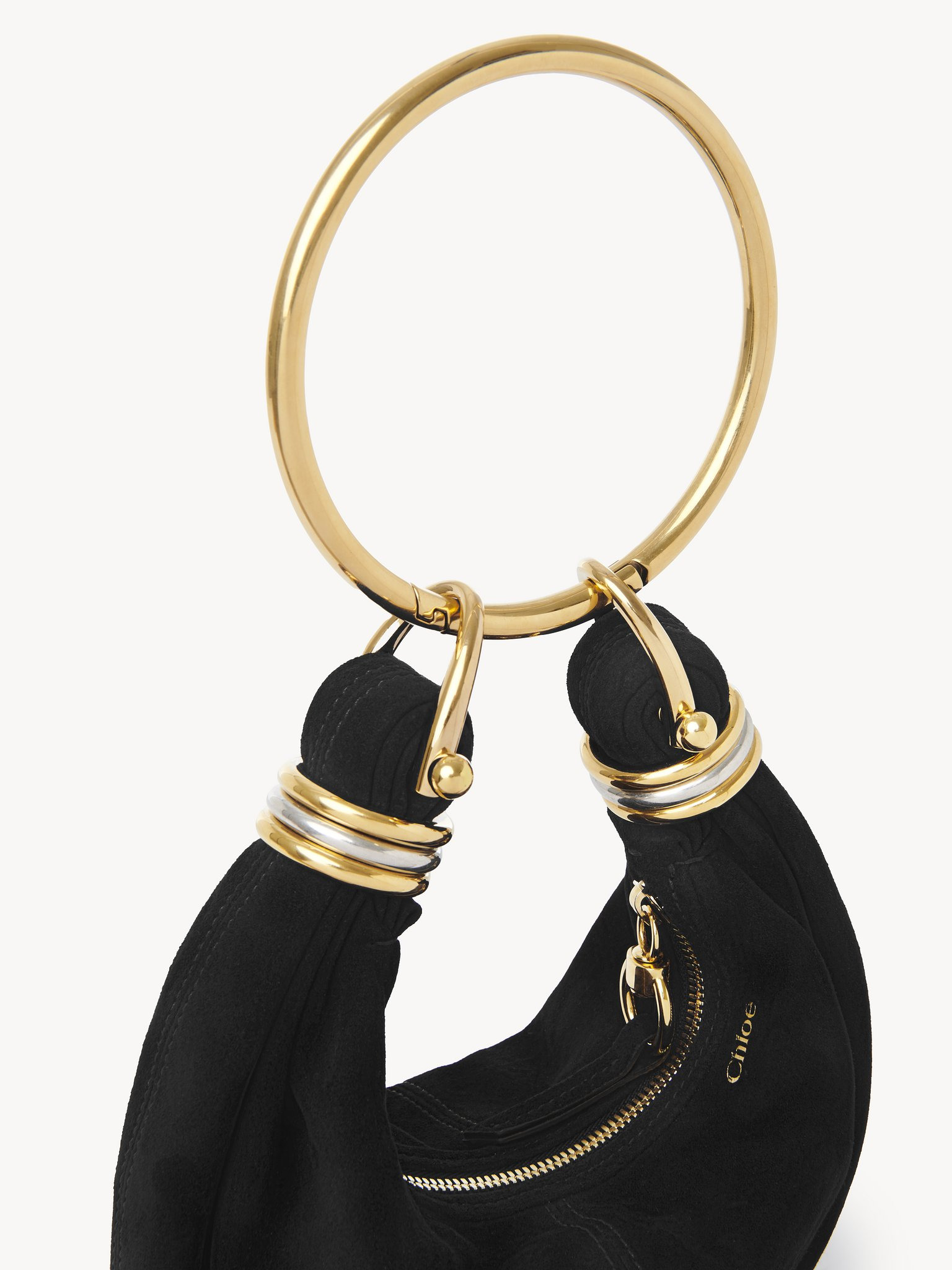 MINI BRACELET HOBO BAG IN SUEDE LEATHER - 6