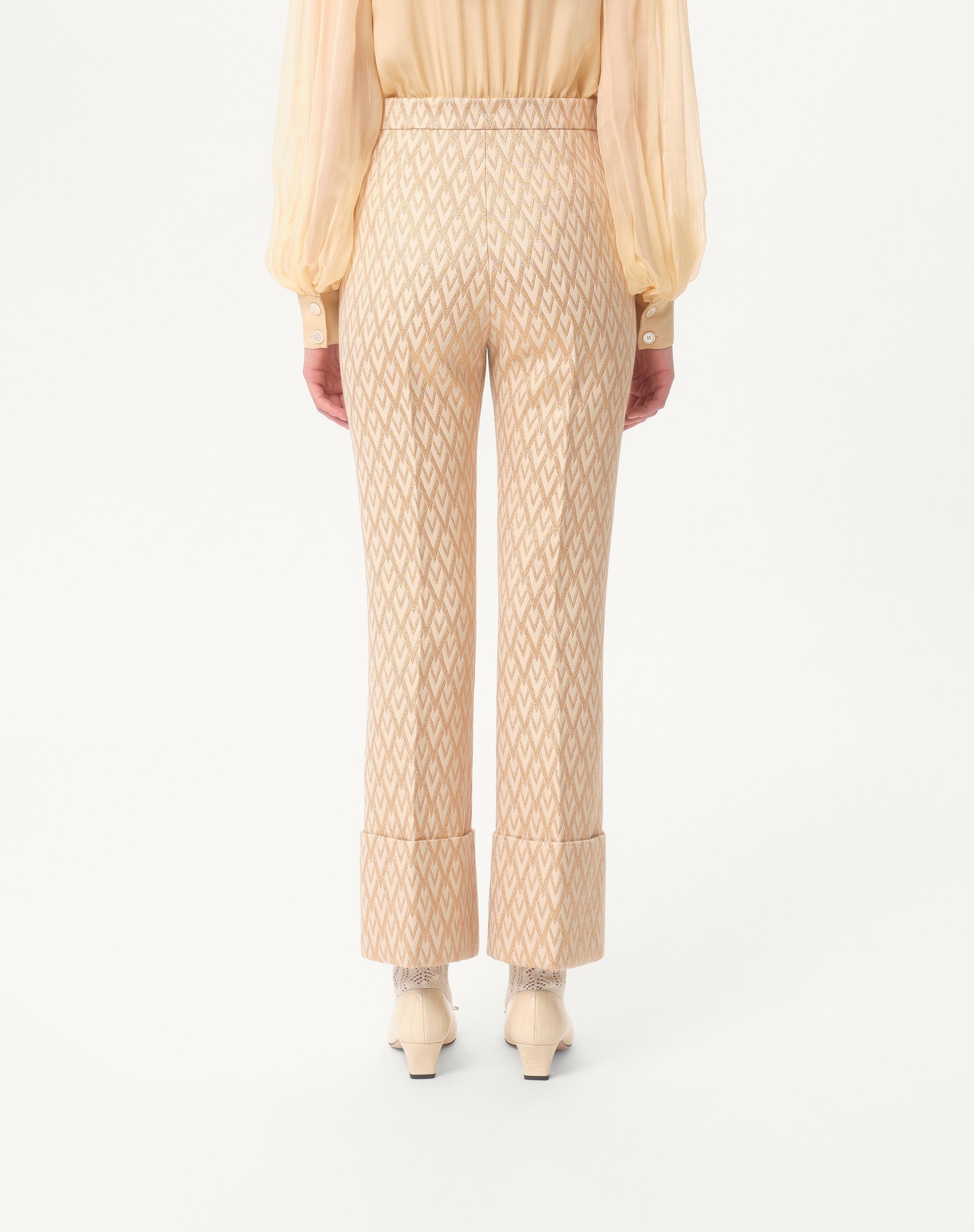 TOUTE LA V LUREX JACQUARD PANTS - 7