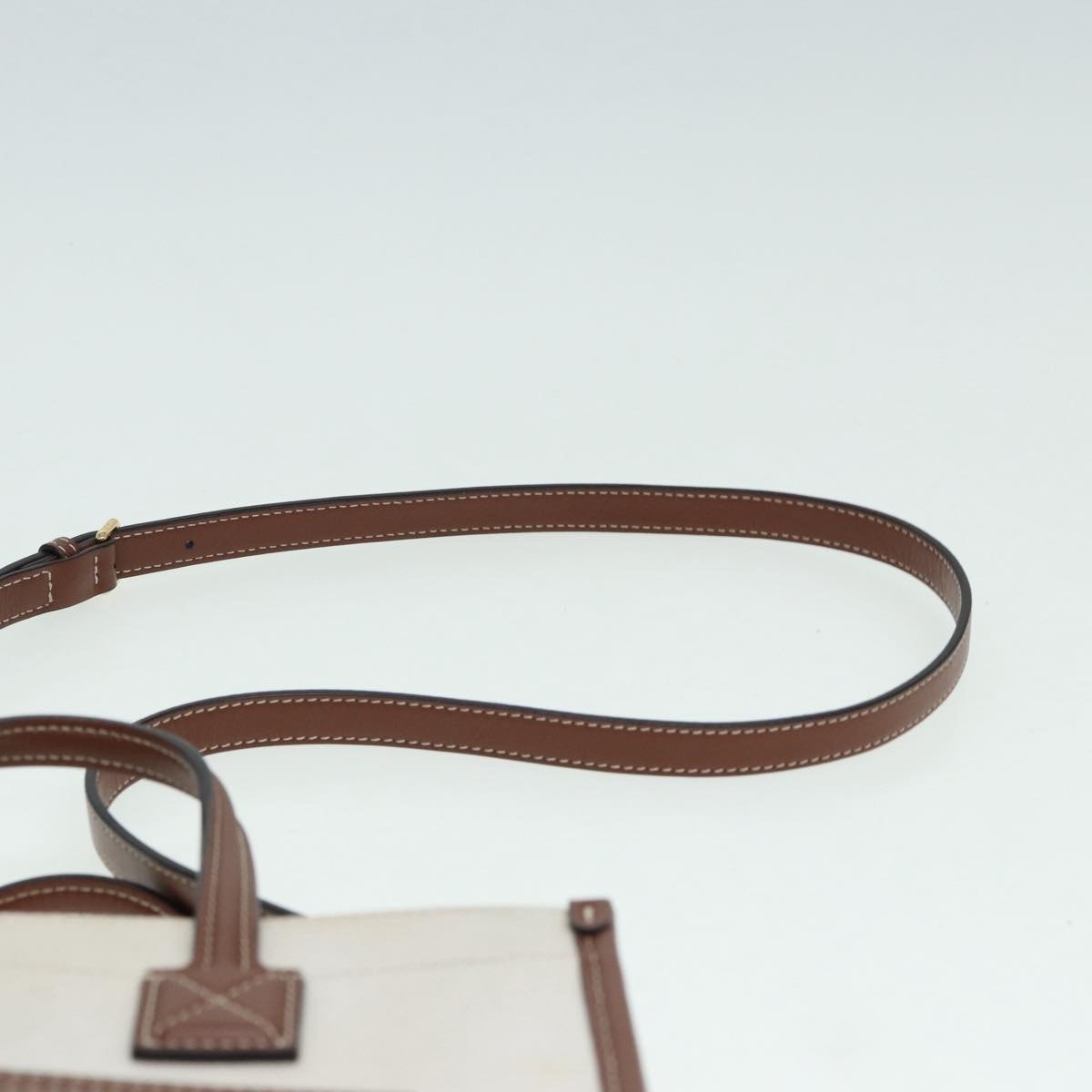 Burberry Hand Bag Canvas Leather Beige - 15