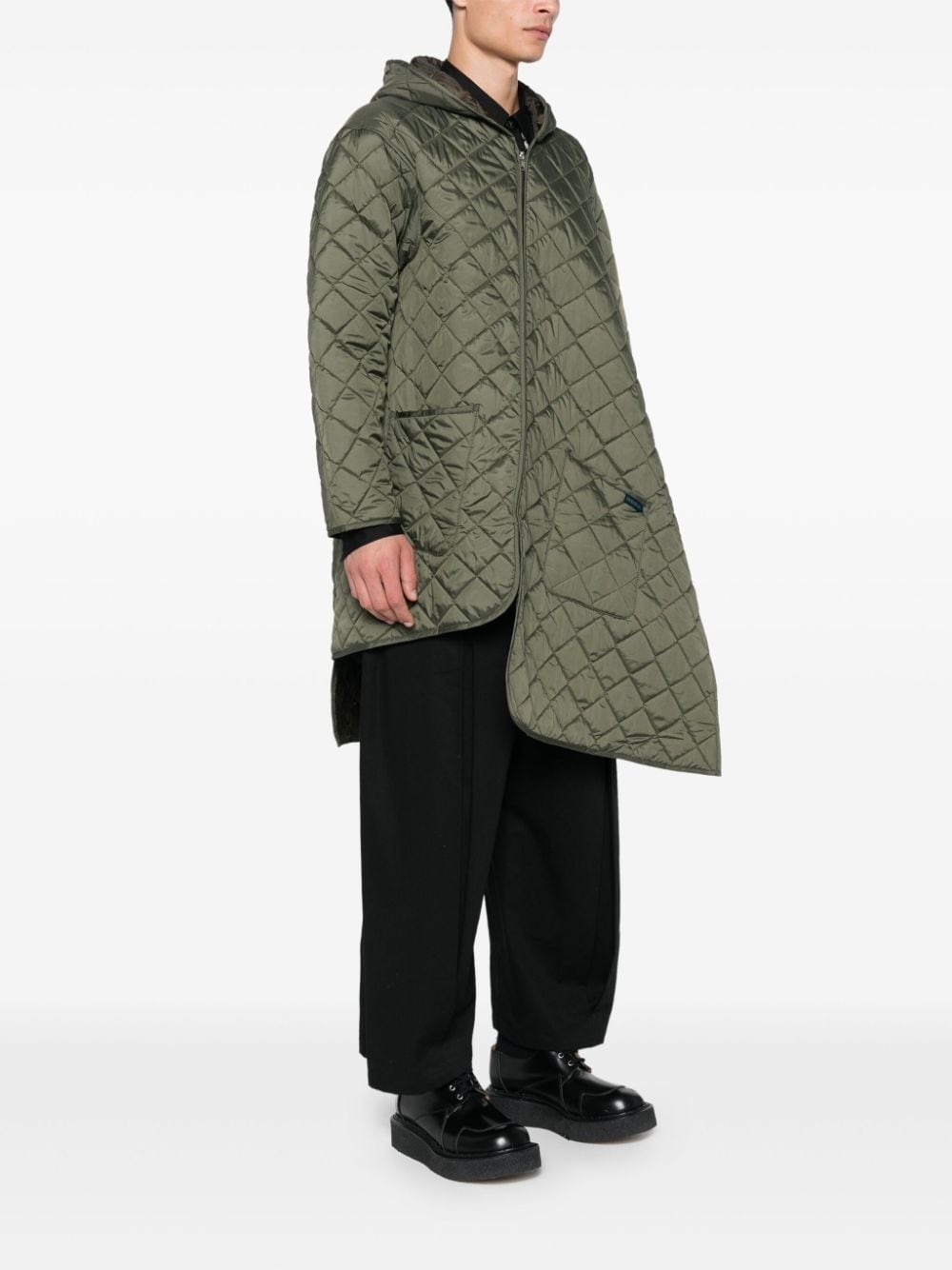 asymmetric parka coat - 3