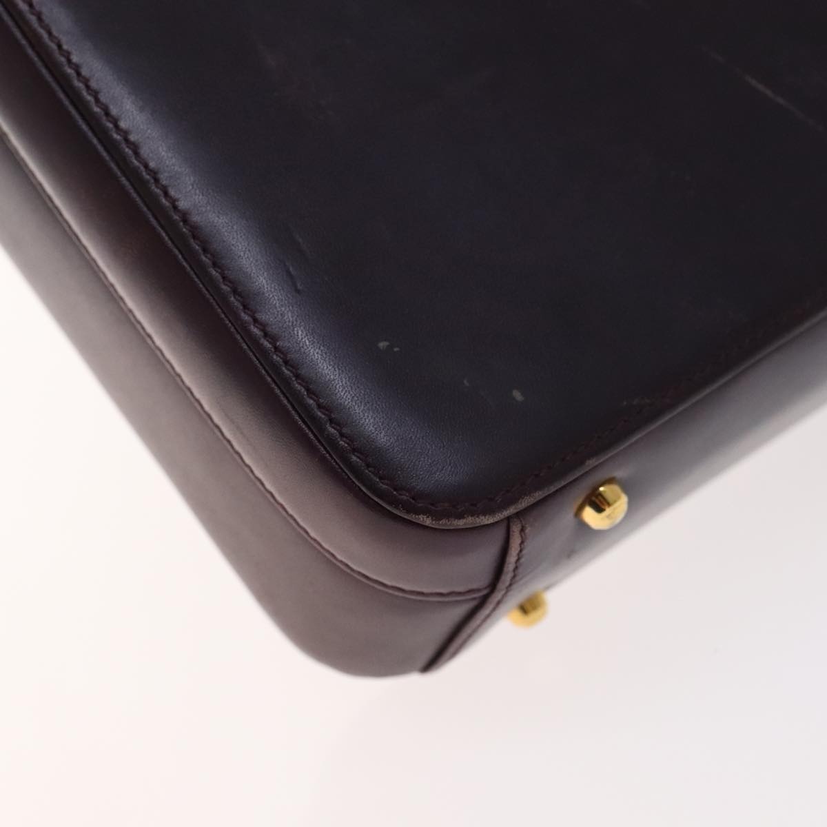 GUCCI Hand Bag Leather Purple Gold - 15