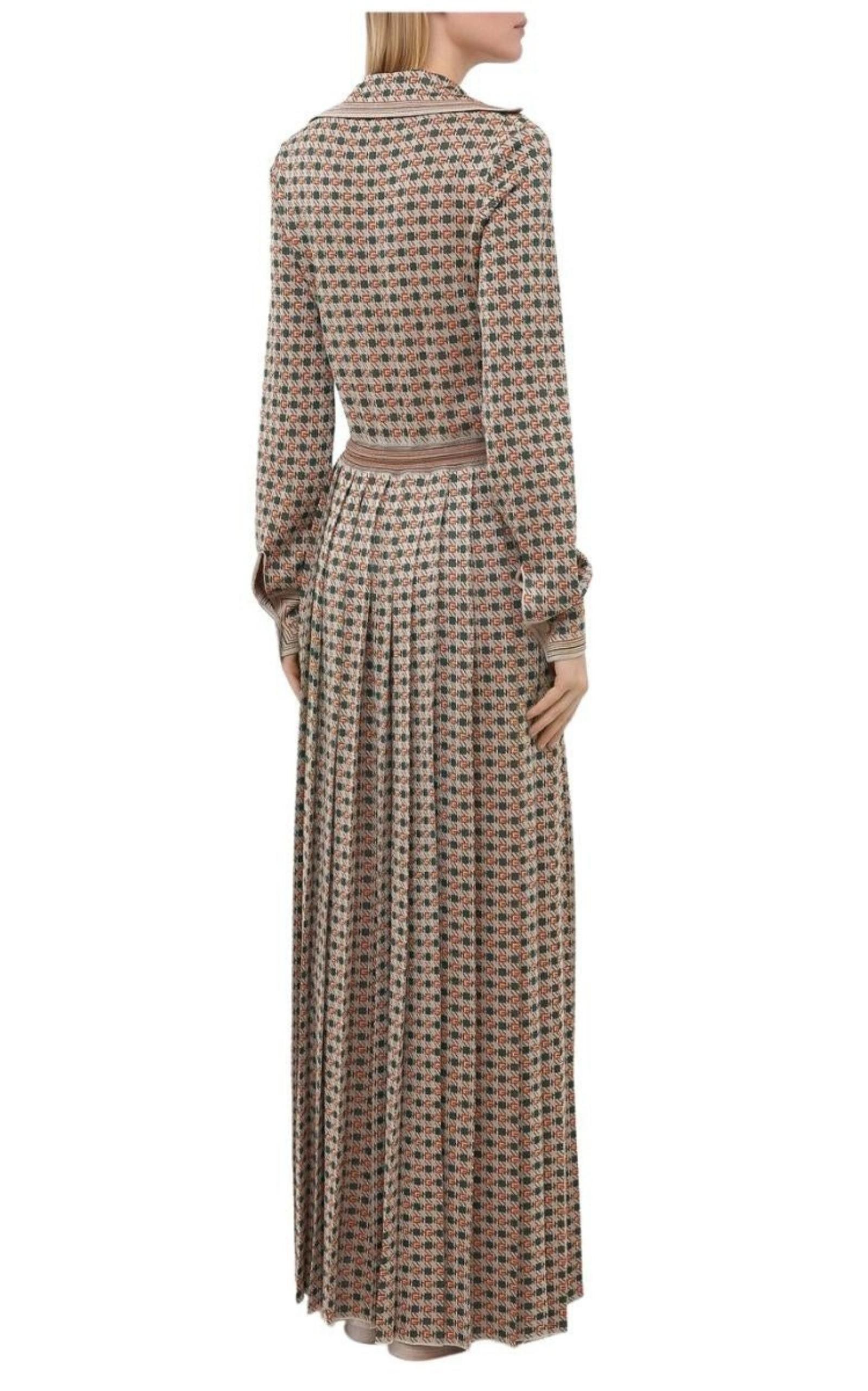 Gucci Long Square G Lamé Dress - 3