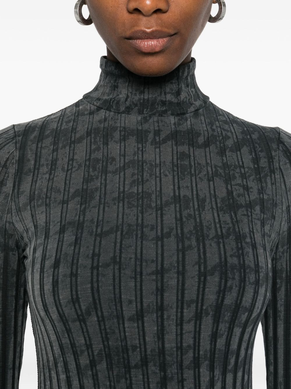 ribbed high-neck top - 5