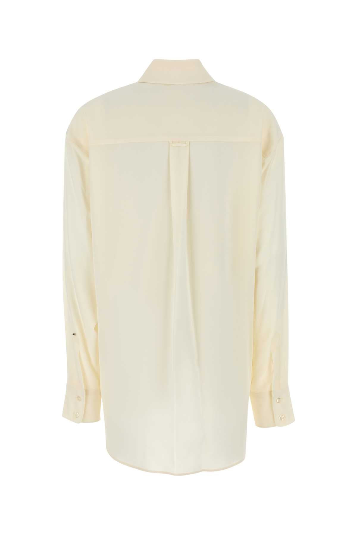 Sportmax Women Ivory Silk Tonale Shirt - 2
