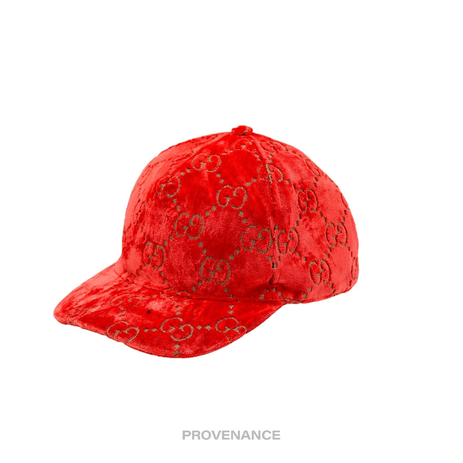 Gucci GG Monogram Canvas Velour Cap - Orange - 2