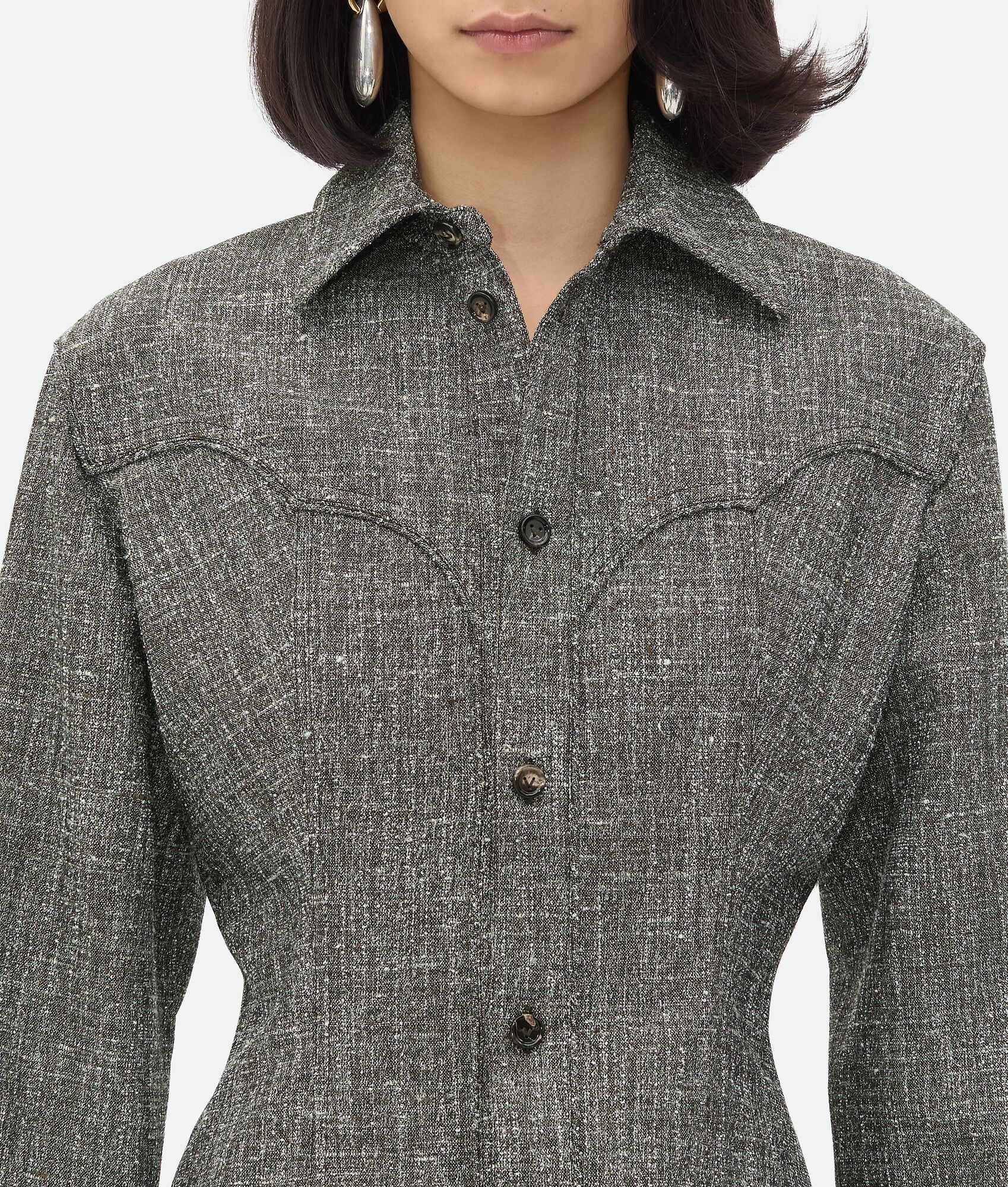 Melange Viscose And Silk Shirt - 5