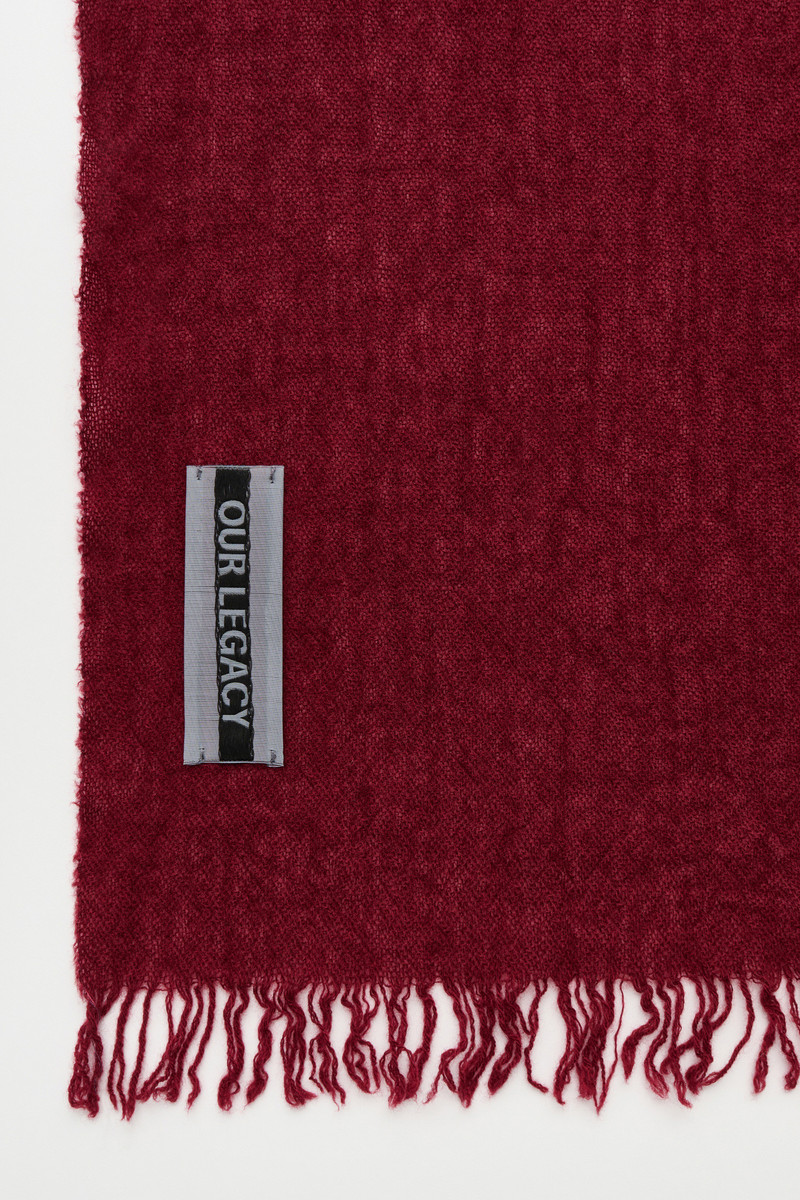 Our Legacy Our Legacy Cottage Scarf Burgundy Wool outlook