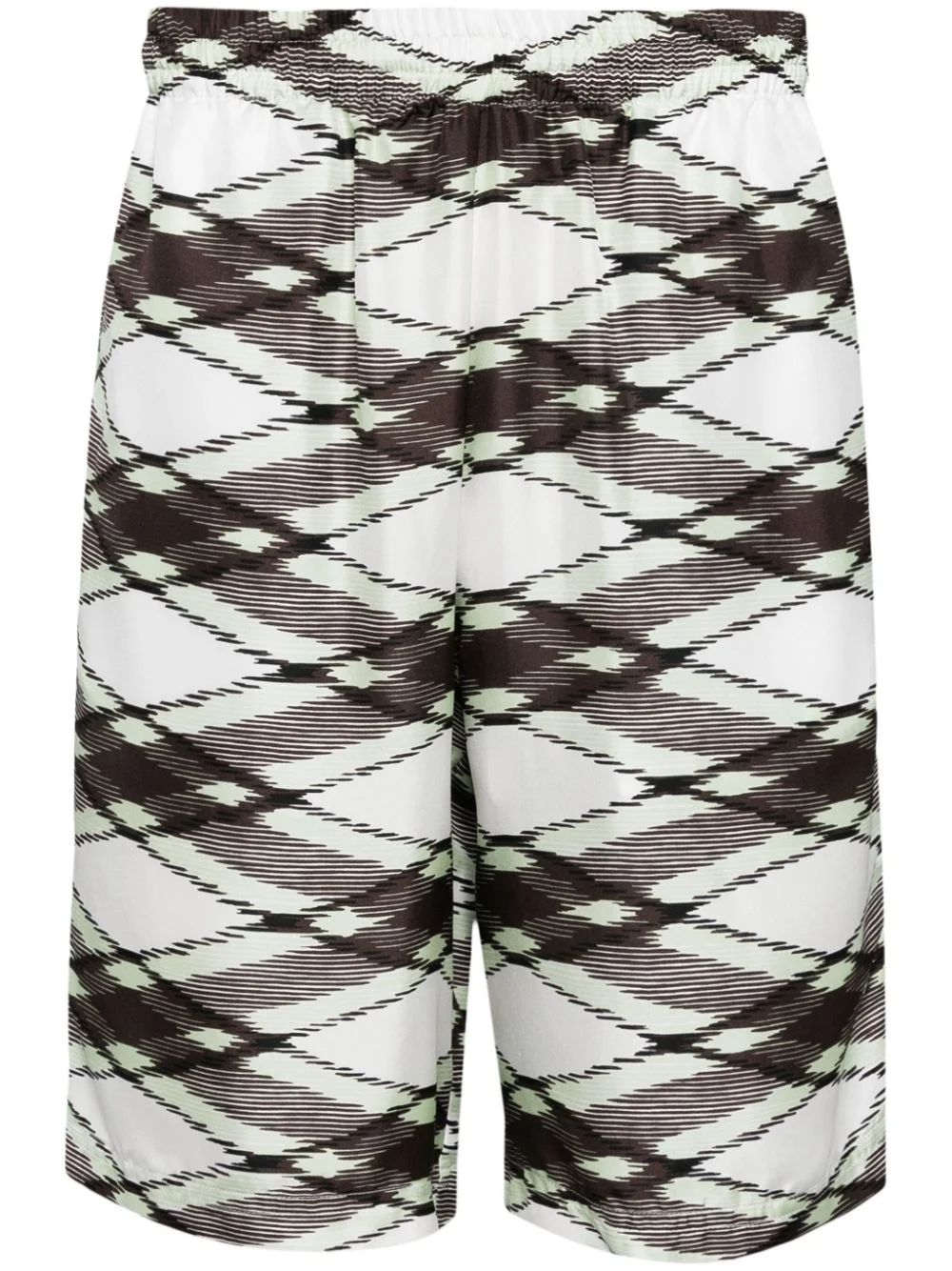 patterned silk shorts - 1