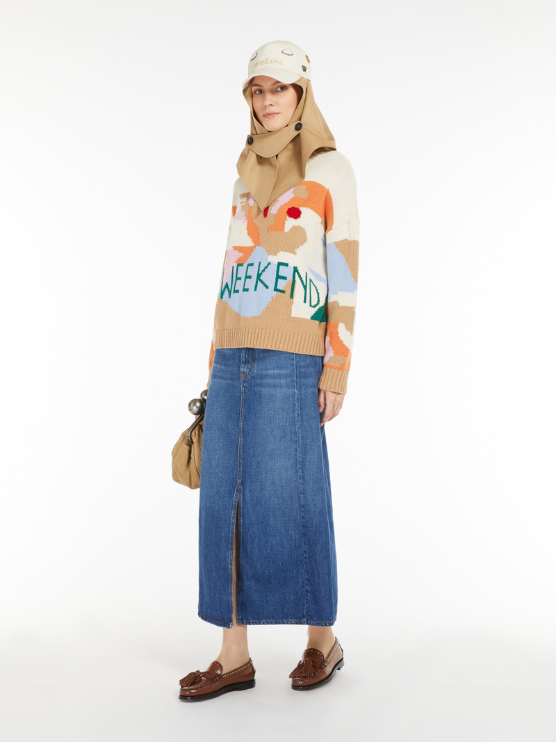WEEKEND Max Mara GESSO Long, cotton-denim skirt outlook