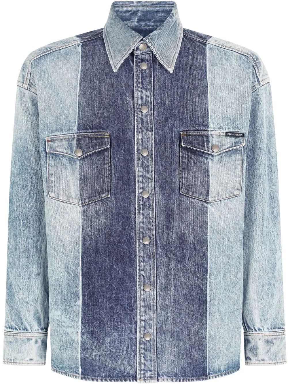 long-sleeve denim shirt - 1