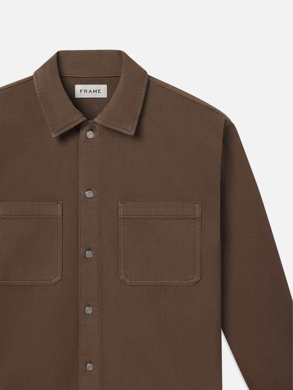 Textured Terry Relaxed Shirt in Soft Mocha - 2