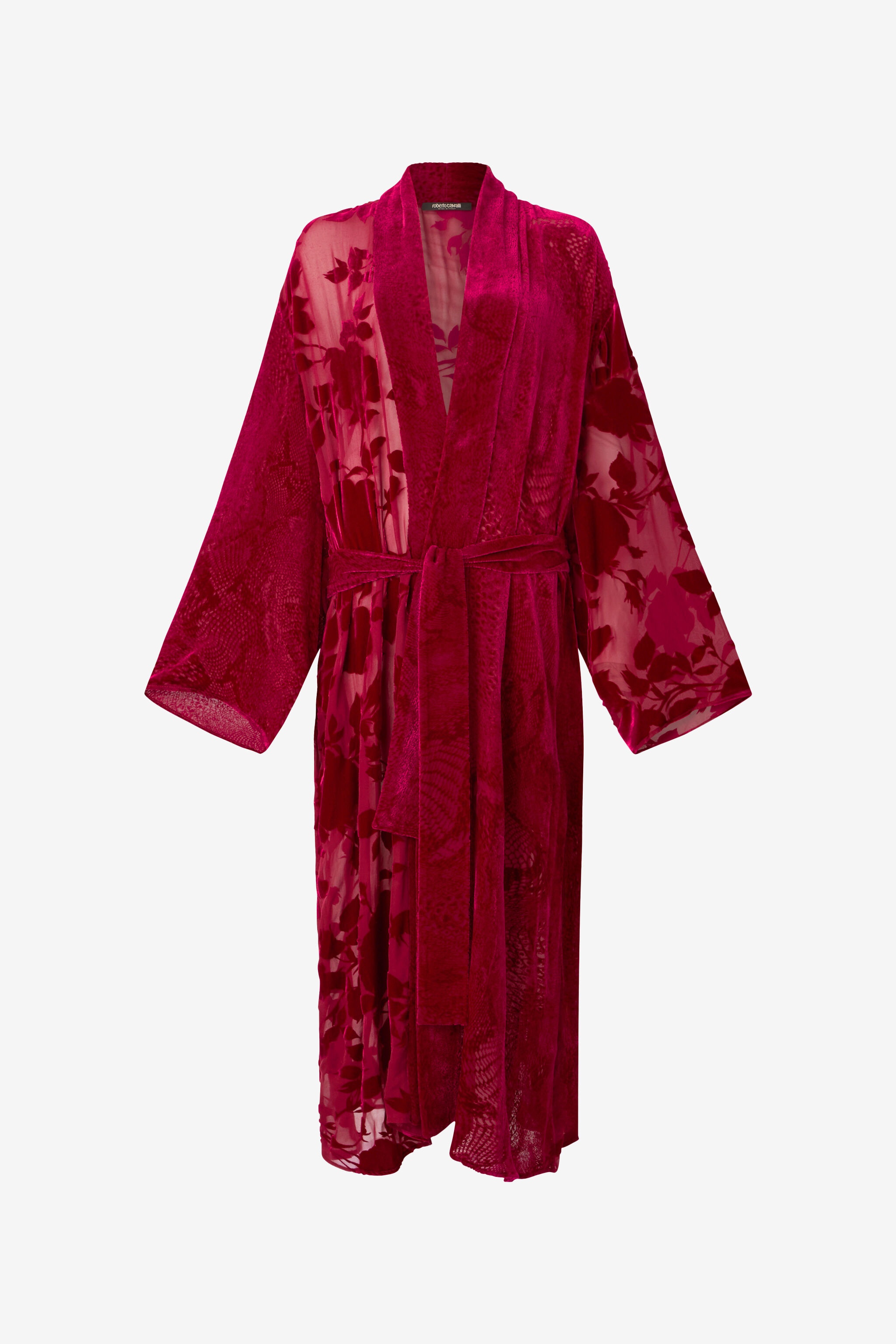 Robe With Rose And Python Pattern - 1