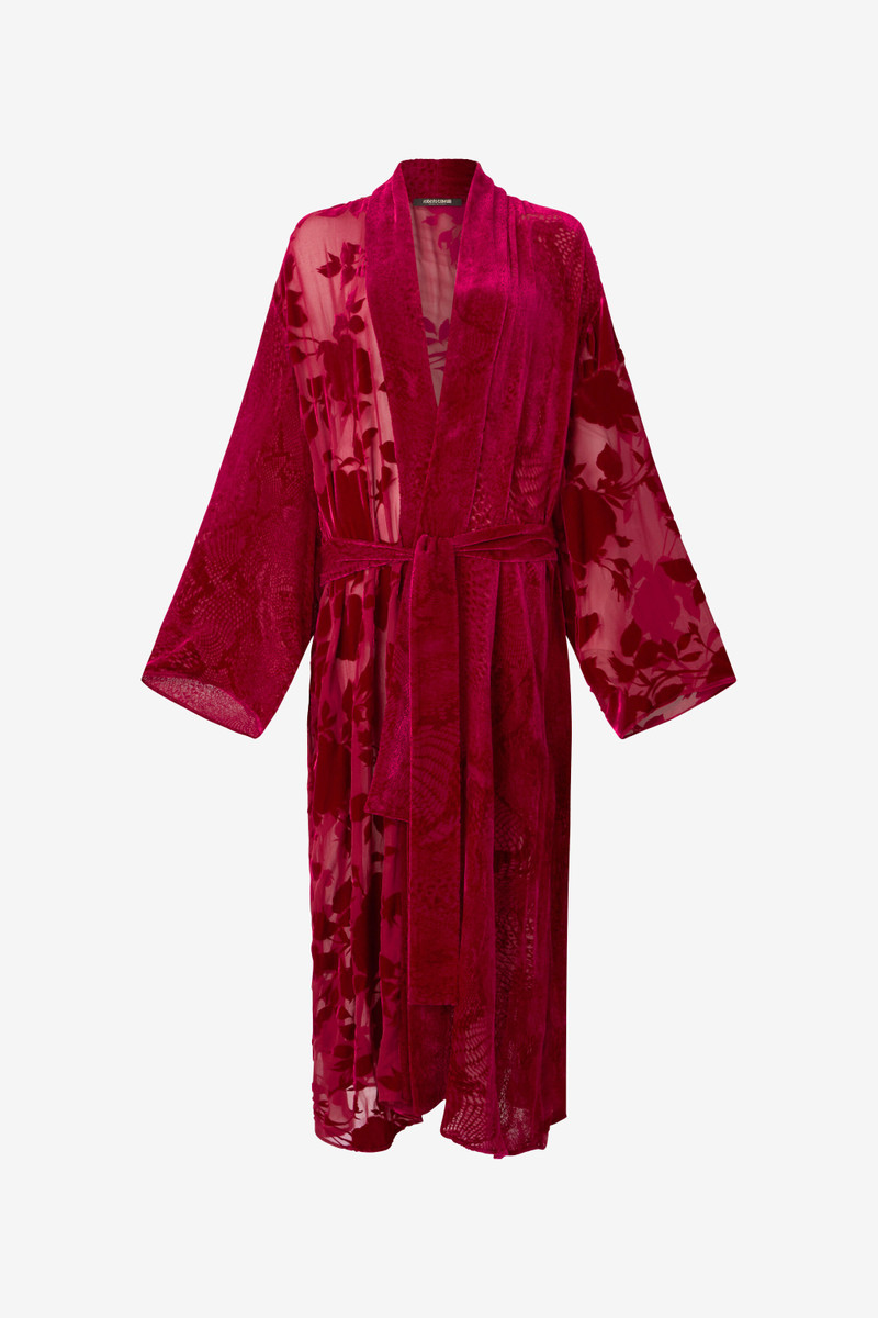 Robe With Rose And Python Pattern 1