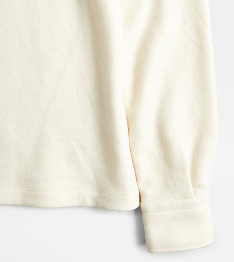 TOD'S CASHMERE BLEND POLO SHIRT - WHITE 2