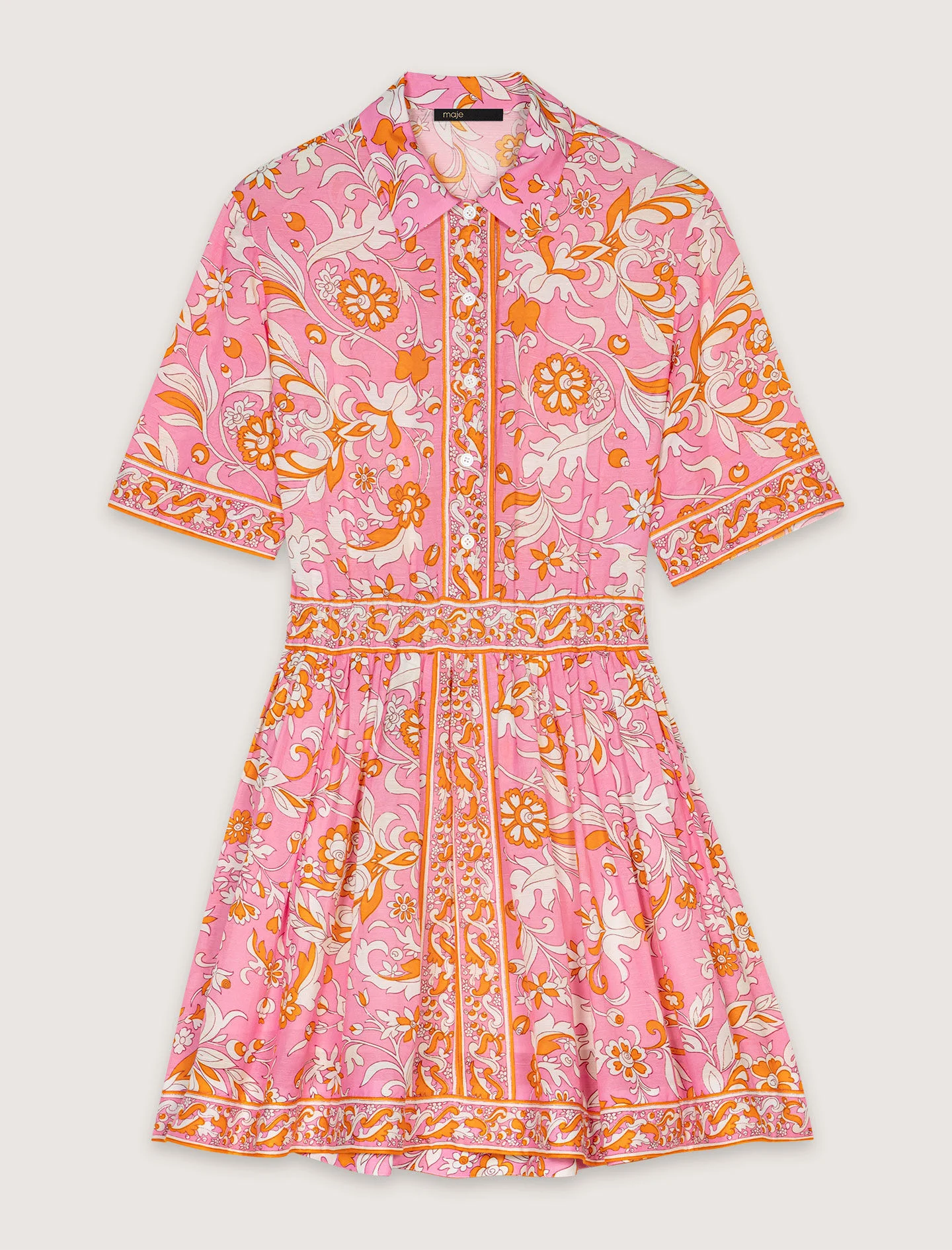 Mini flowing patterned dress - 1