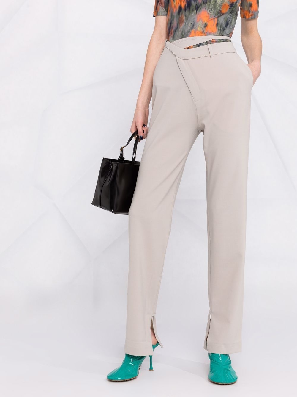 straight-leg tailored trousers - 5