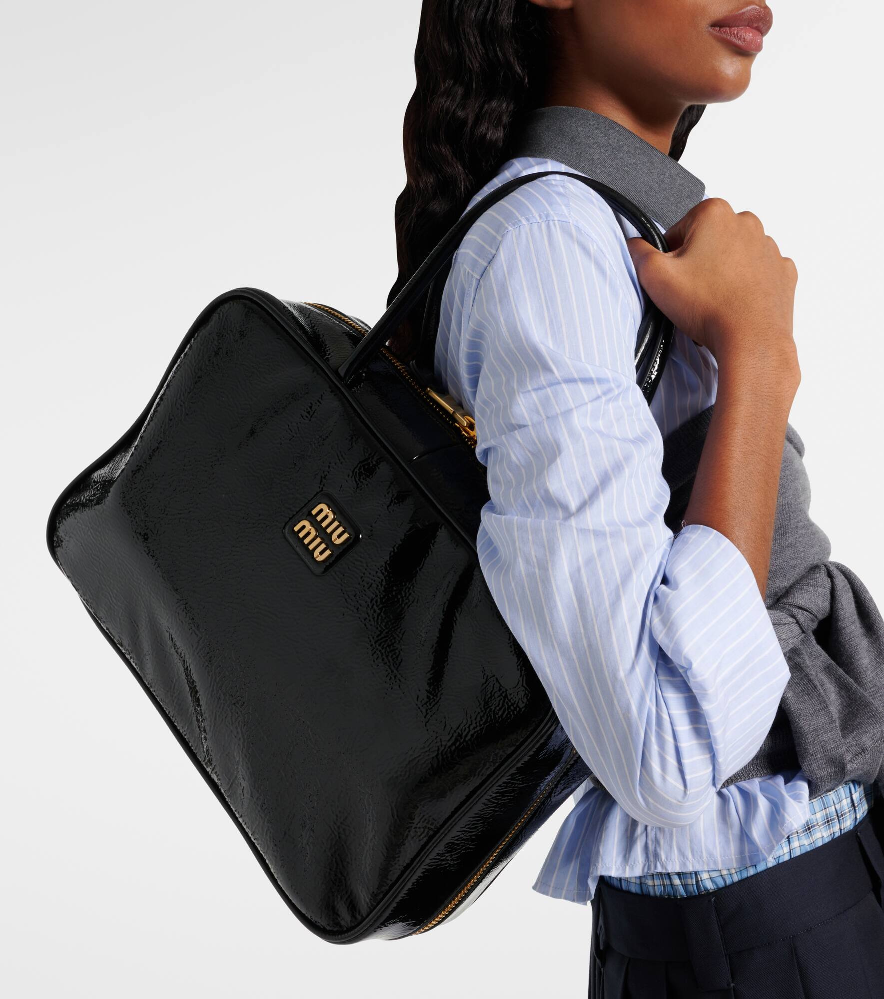 Beau patent leather tote bag - 6