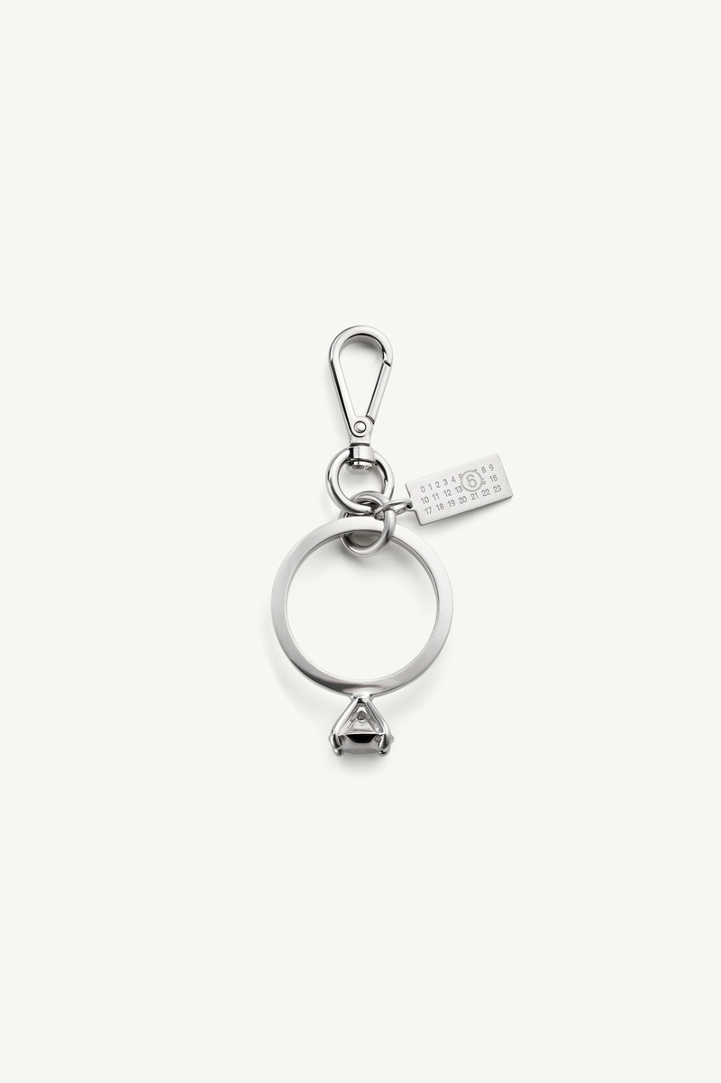 Polished palladium clip keyring 1