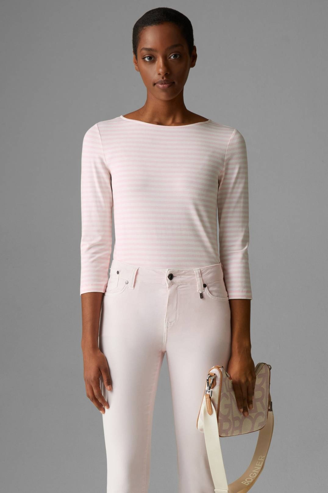 LOUNA LONGSLEEVE IN PINK/WHITE - 2