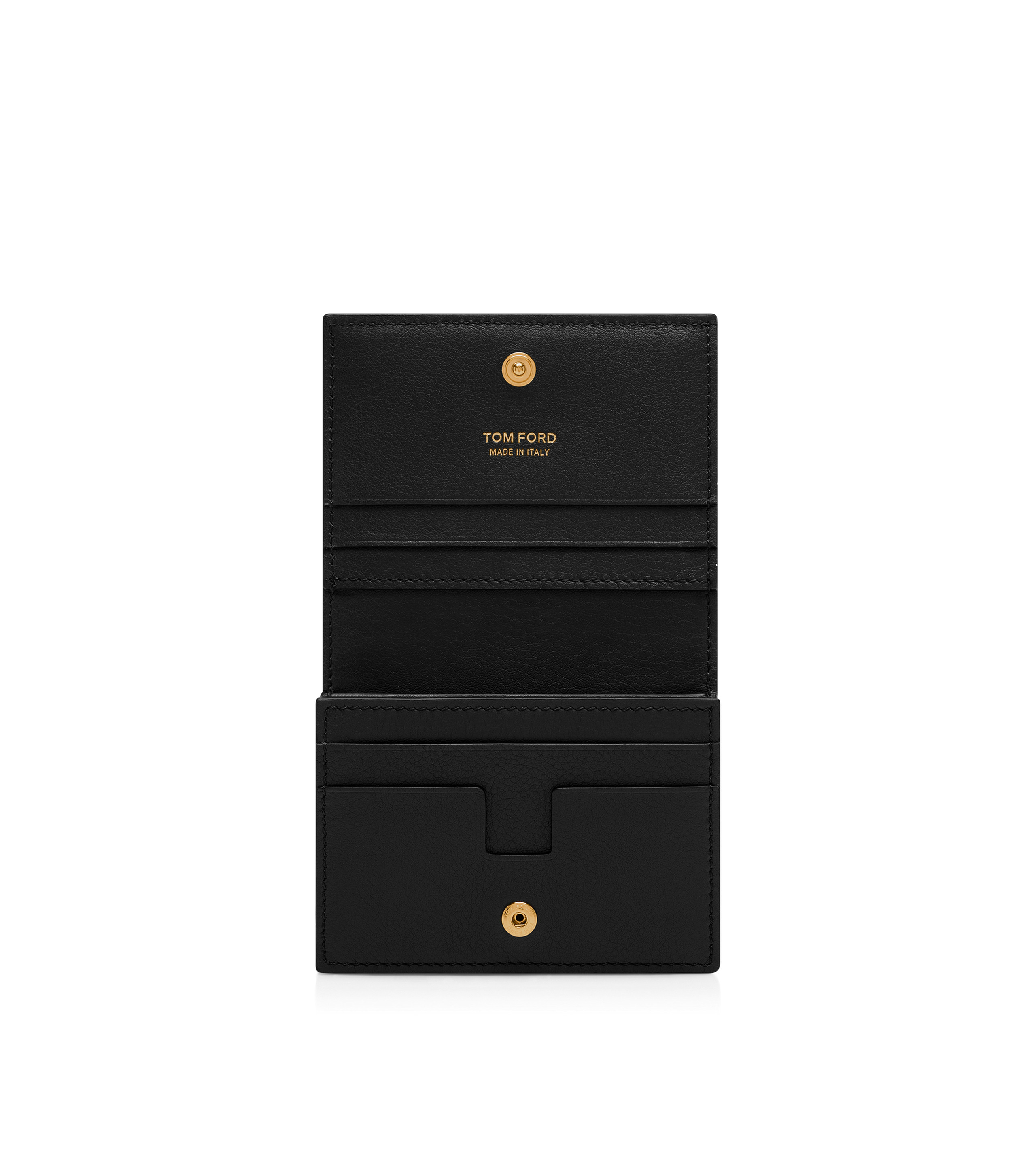 NATURAL GRAIN LEATHER PADLOCK COMPACT WALLET - 3