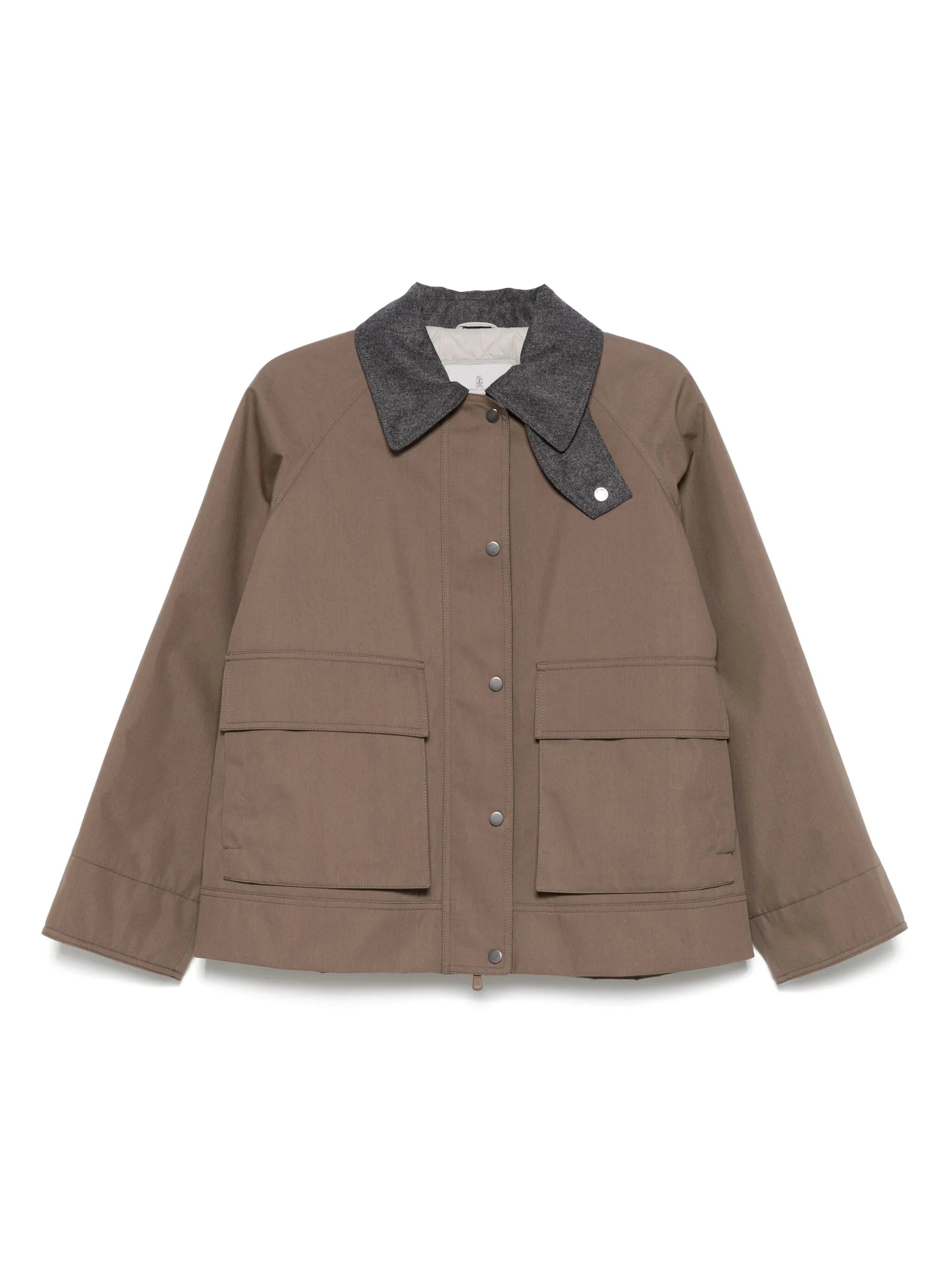 Contrasting-collar Jacket - 1