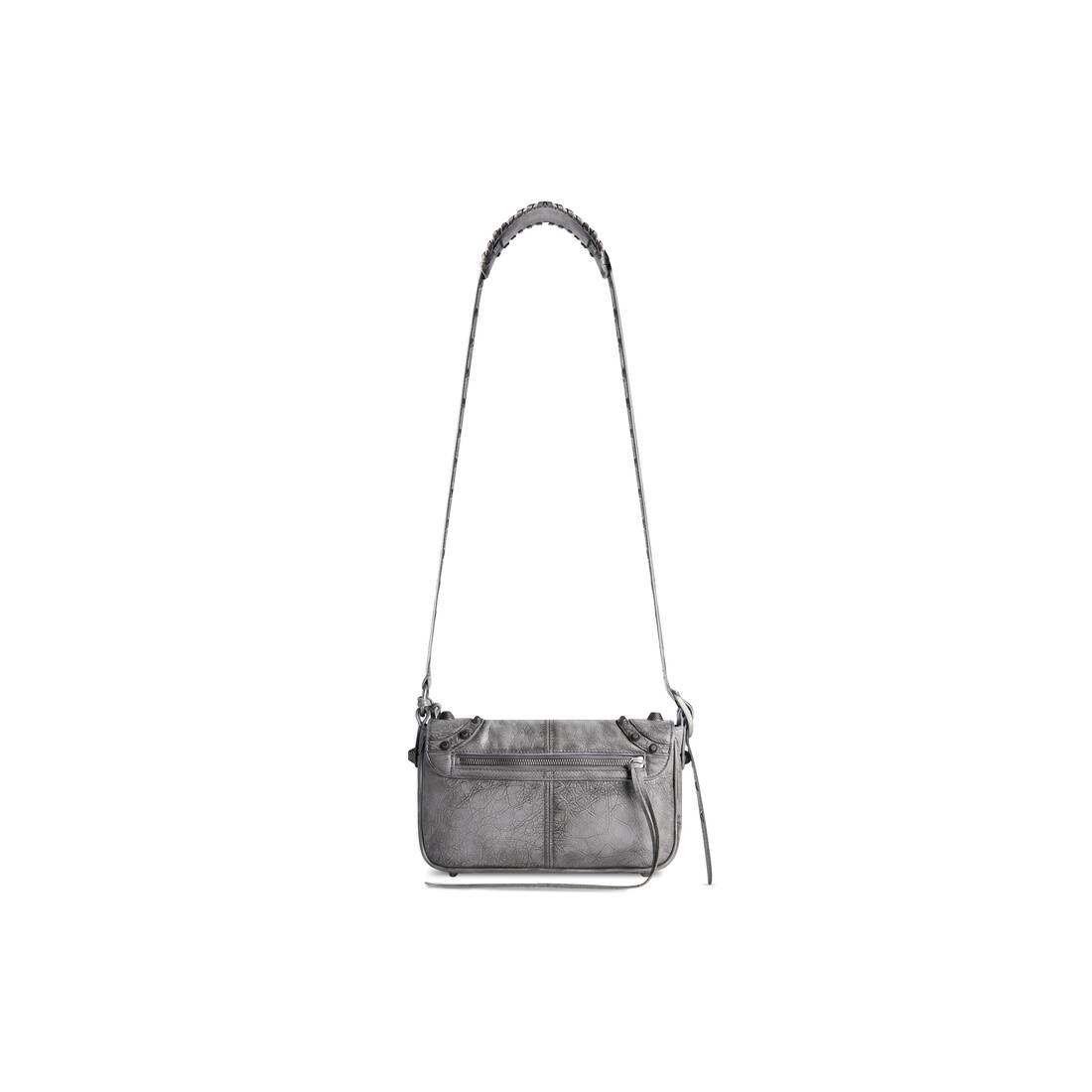 Men's Le Cagole Men Xs Flap Bag Used Effect in Grey - 4
