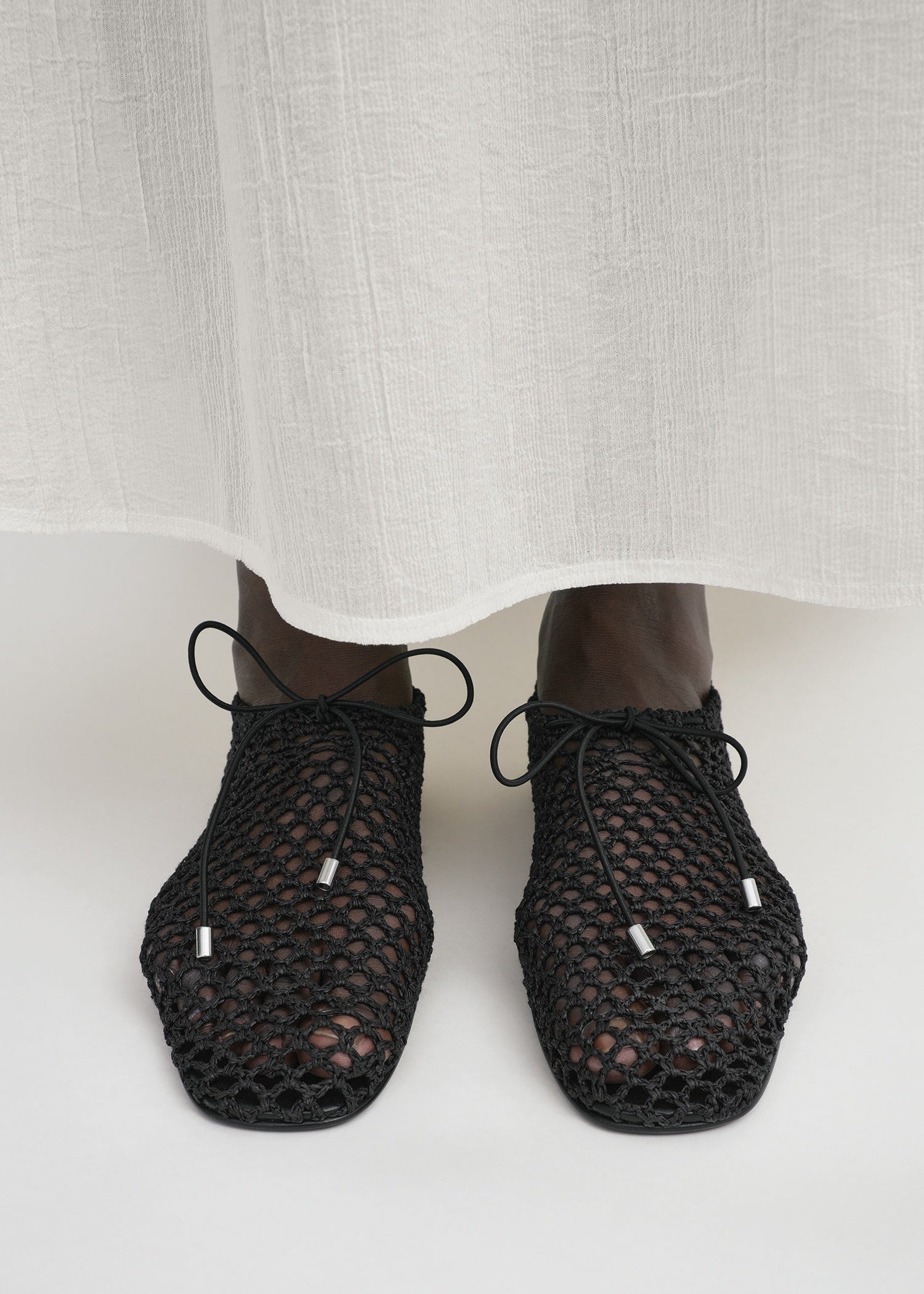 Crochet ballerinas black - 2