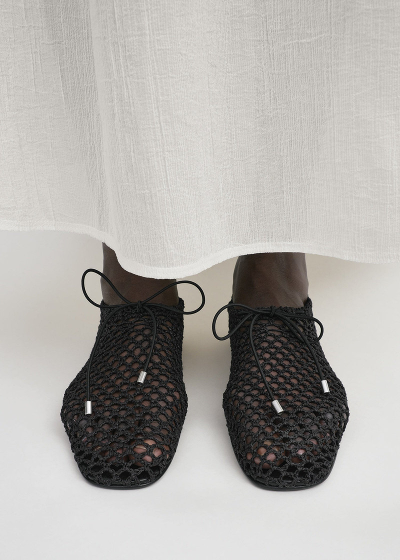 Totême Crochet ballerinas black outlook