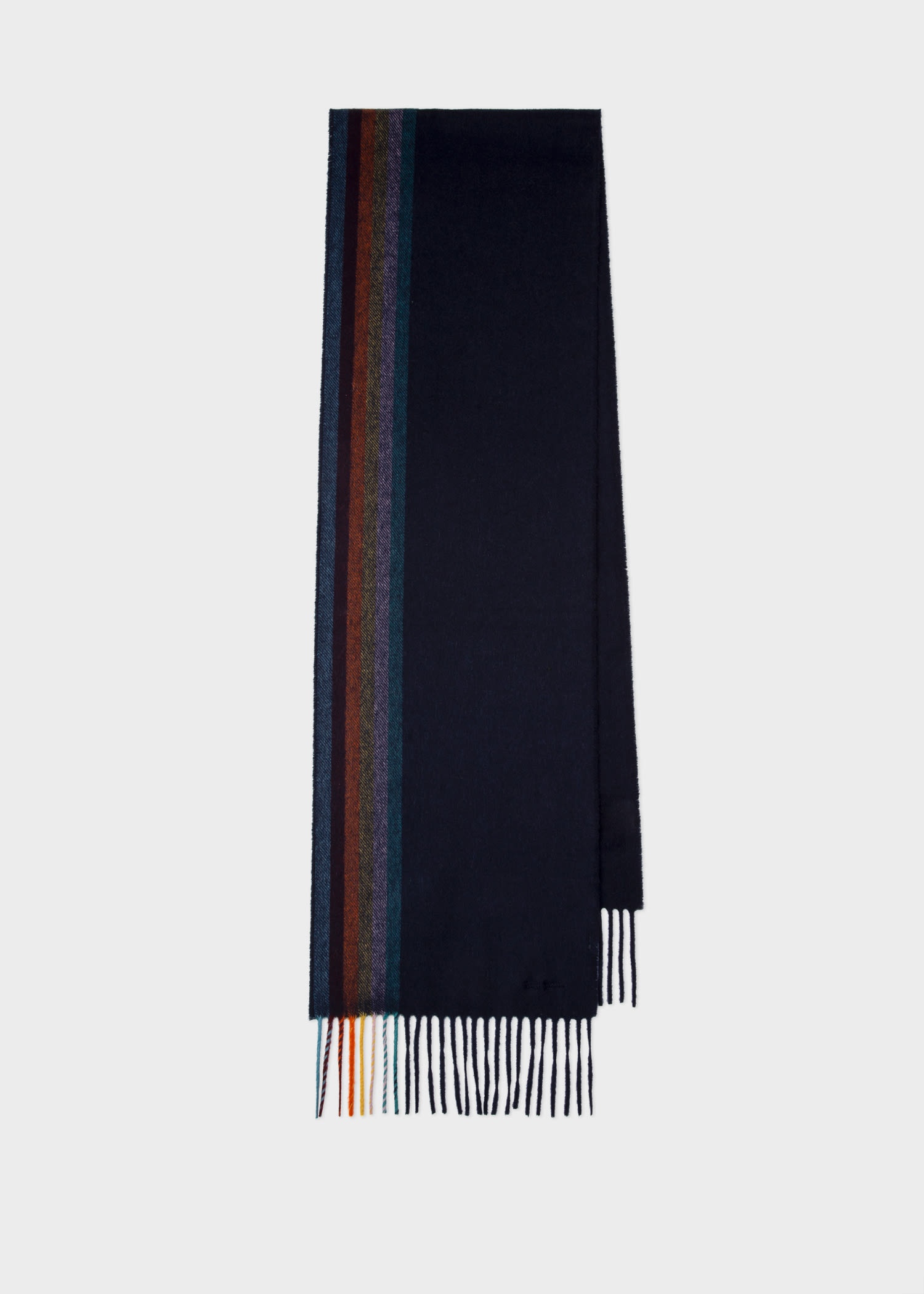 Cashmere 'Artist Stripe' Edge Scarf - 1