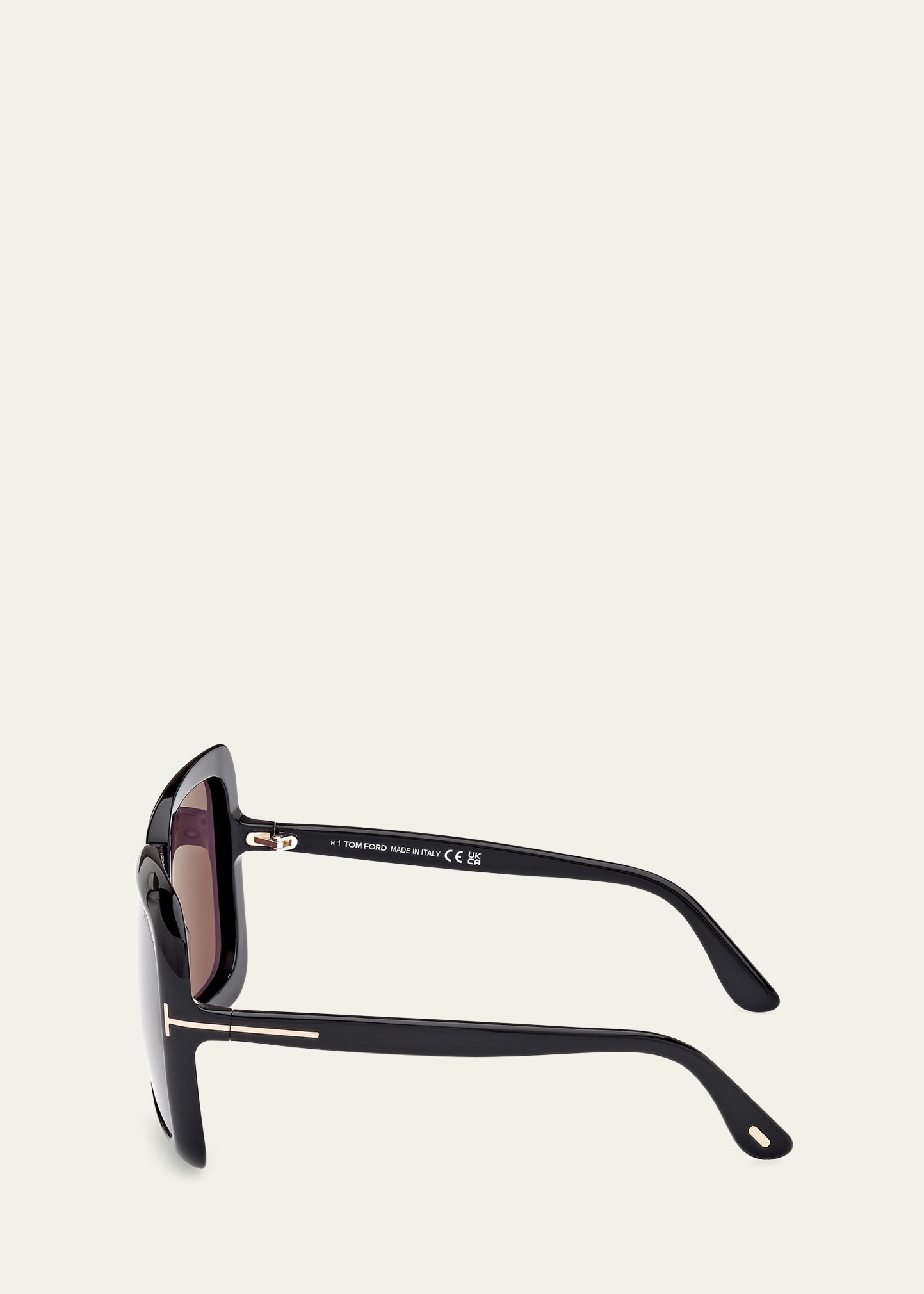 Lorelai Black Acetate Square Sunglasses - 3