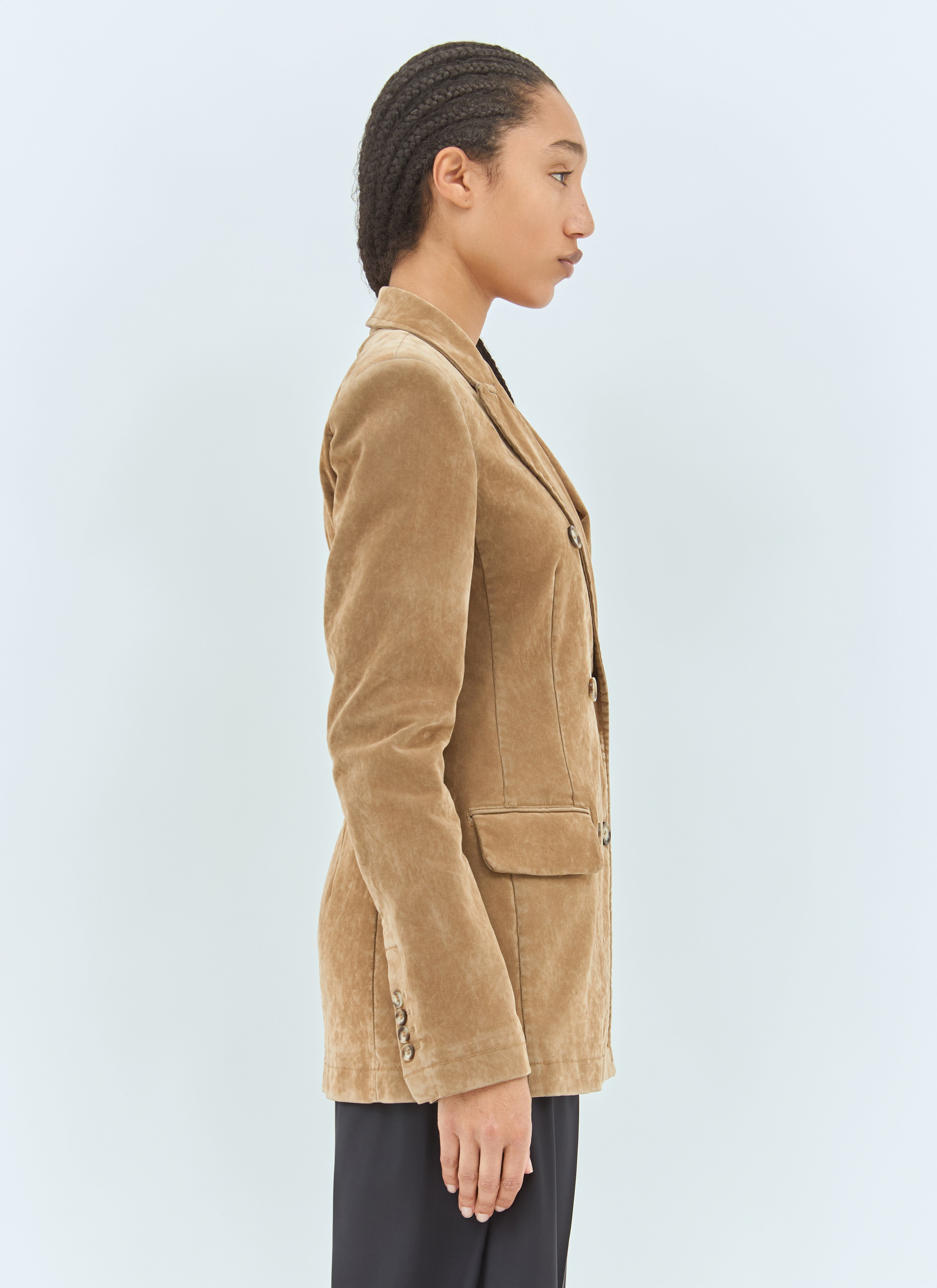 Sportmax Women Flocked Denim Blazer - 4