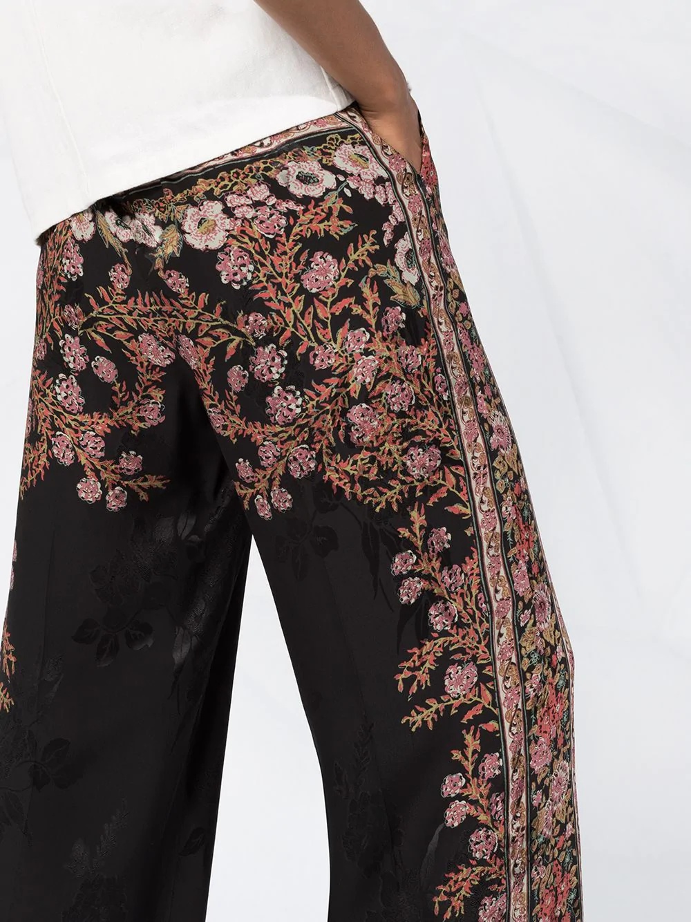 floral-print wide-leg trousers - 3