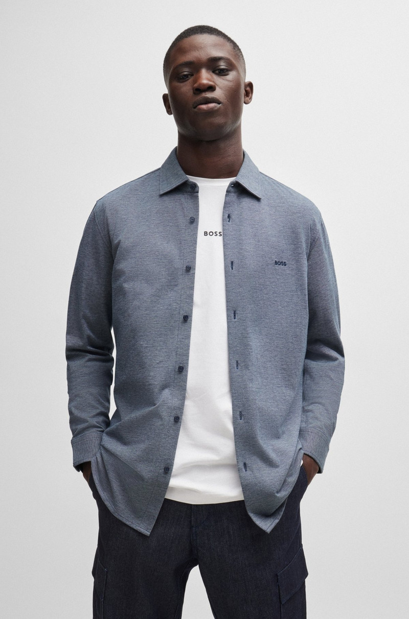 MELANGE COTTON PIQUÉ의 SLIM-FIT SHIRT 6